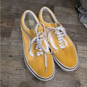 Vans Yellow and White Old Skool Sneakers